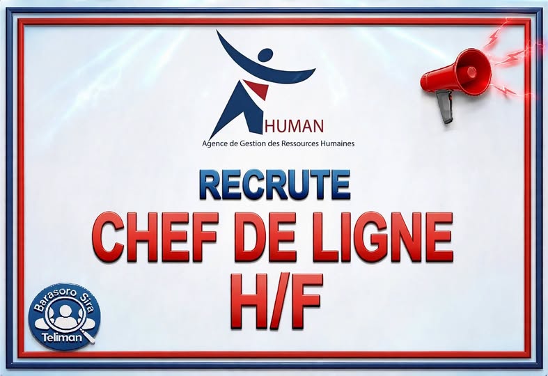 Offre d'emploi : 𝗖𝗛𝗘𝗙 𝗗𝗘 𝗟𝗜𝗚𝗡𝗘 chez 𝗛𝗨𝗠𝗔𝗡