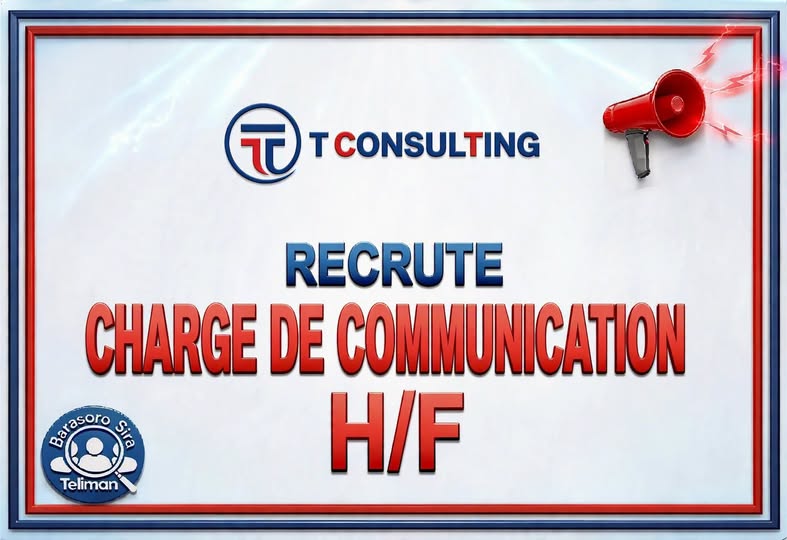 Offre d'emploi : 𝗖𝗛𝗔𝗥𝗚𝗘(𝗘) 𝗗𝗘 𝗖𝗢𝗠𝗠𝗨𝗡𝗜𝗖𝗔𝗧𝗜𝗢𝗡 chez T-Consulting