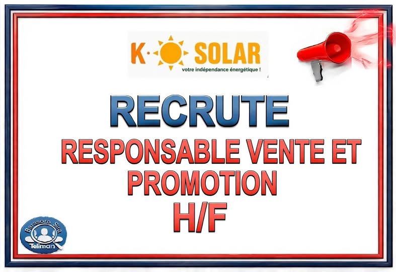 Offre d'emploi : 𝐑𝐄𝐒𝐏𝐎𝐍𝐒𝐀𝐁𝐋𝐄 𝐕𝐄𝐍𝐓𝐄 & 𝐏𝐑𝐎𝐌𝐎𝐓𝐈𝐎𝐍 (𝐅) chez 𝐒𝐎𝐋𝐀𝐑